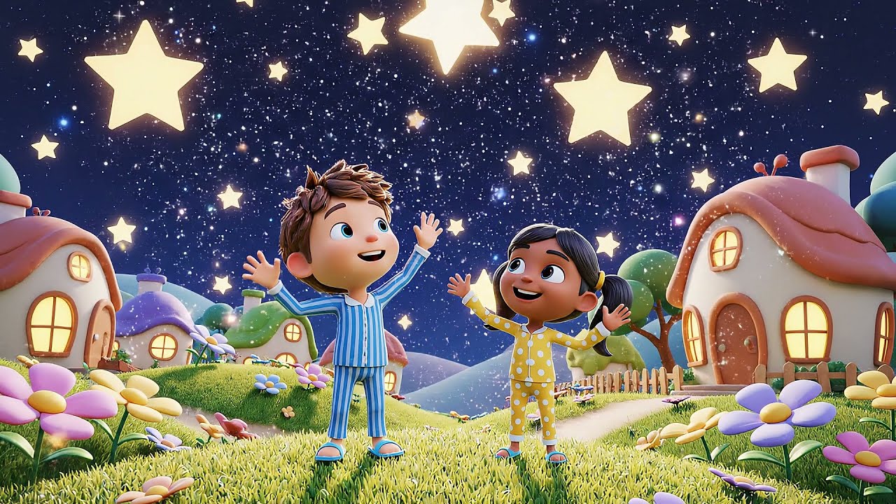 Eight Little Toy Stars Twinkle Twinkle | Nursery Rhymes for Kids & Baby Songs