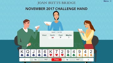 November 2017 Challenge Hand - Learn to play bridge with Joan Butts Bridge