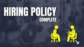 Hiring Policy - HR Tech