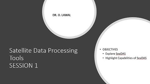 RS Data Processing Tools Session 1