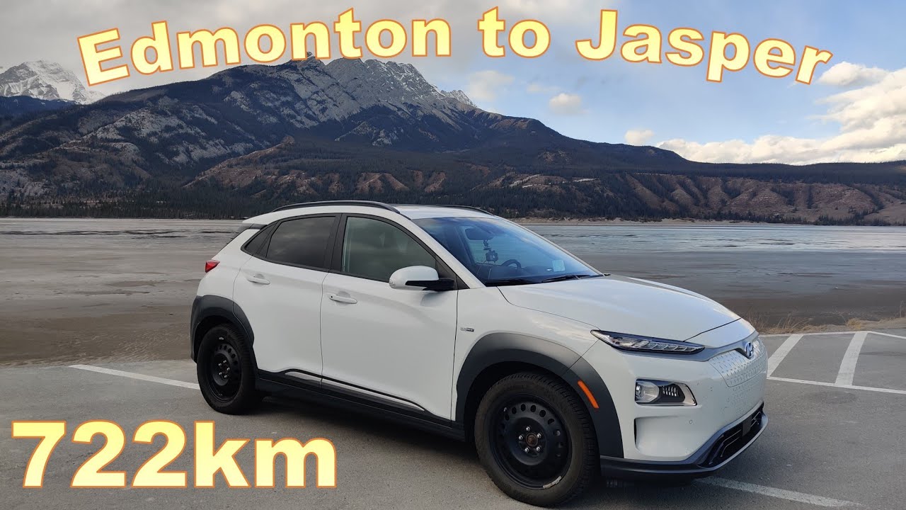 722km EV Road trip | Edmonton to Jasper | Hyundai Kona Electric 64kWh