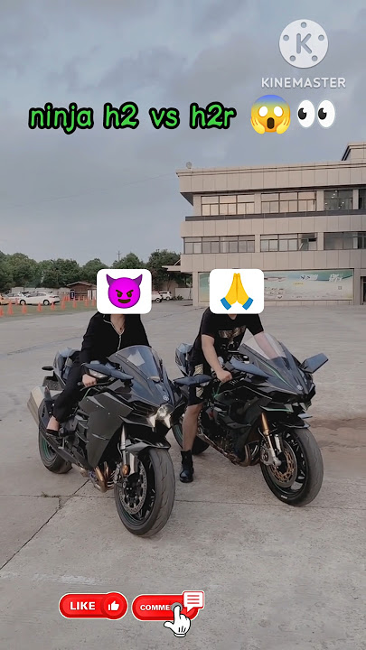 ninja h2 vs h2r 😱👀💥. #ninja #bike #h2r #superbike #viralvideo