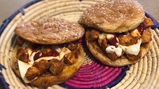 عندك صدور دجاج تعال نسوي عشاء سهل ولذيذ ماياخذ من وقتك شي / Chicken breast burger 