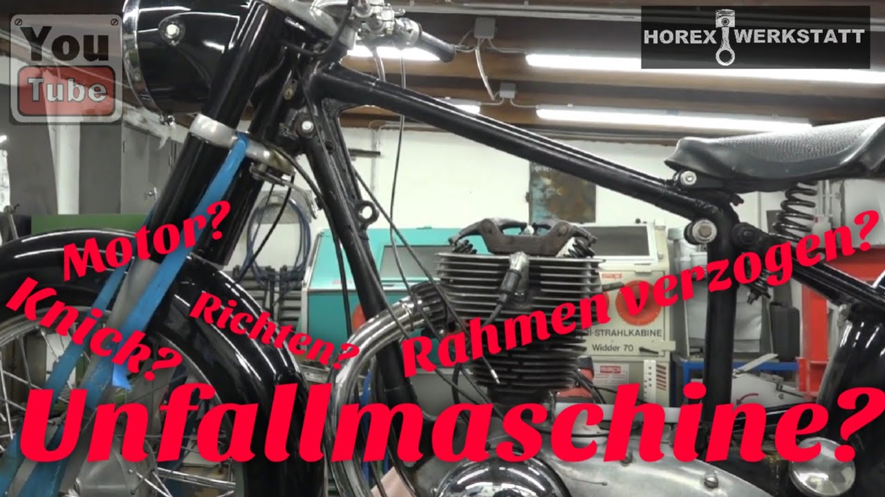 Krummer Motorradrahmen einer Horex Regina 03 | Unfallmaschine in der  Werkstatt | Rahmen verzogen ?!? - YouTube