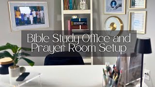 Bible Study Desk and Prayer Room Setup | Prayer Room Tour | Bible Study Office Space Ideas