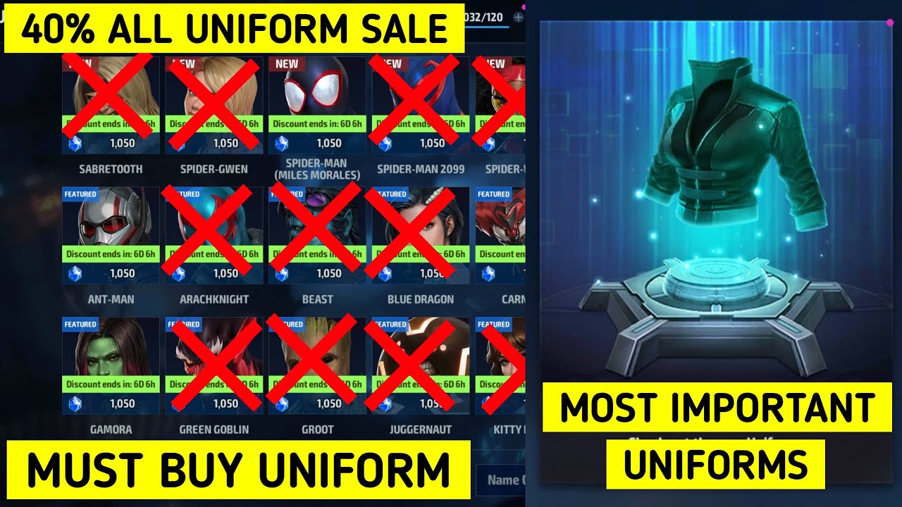 TOP Must Buy Uniforms 40 All Uniform Sale Marvel Future Fight MFF