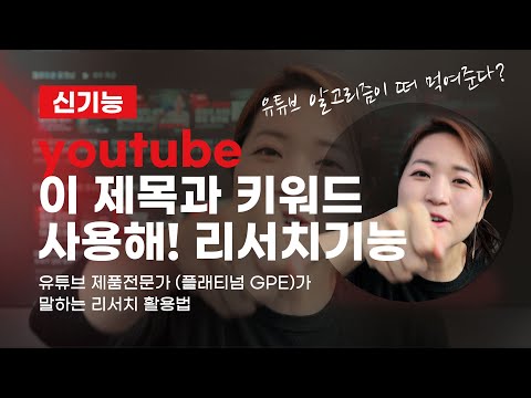   유튜브신기능 유튜브 알고리즘이 알려주는데 안해 유튜버가 모르는 신기능 리서치