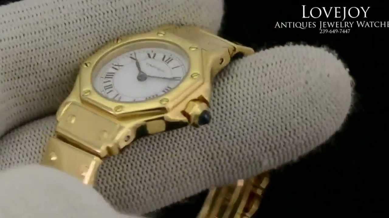 solid gold cartier watch