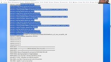 ORA-19660: some files in the backup set could not be verified