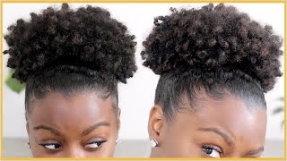 My Go To HIGH PUFF for short type 4 hair