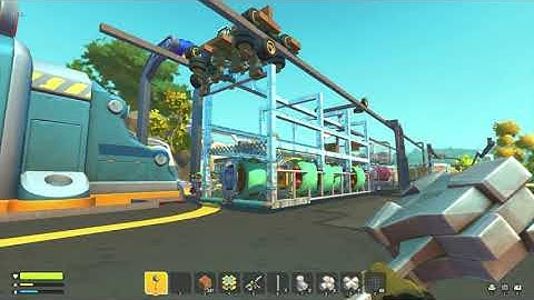 Scrap Mechanic survival - Packing station 9 Bail train speed loader test.