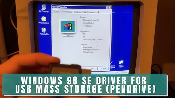 Installing drivers to use Pendrive (flash drive) in Windows 98 SE USB Storage Driver