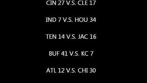 NFL Scores Week 1