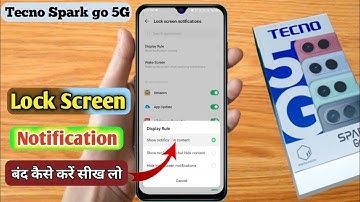 tecno spark go 5g lock screen notifications, Lock screen notification off tecno spark go 5g,