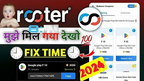 Rooter App Se Redeem Code Lene ka Fix time || @No_WarninG