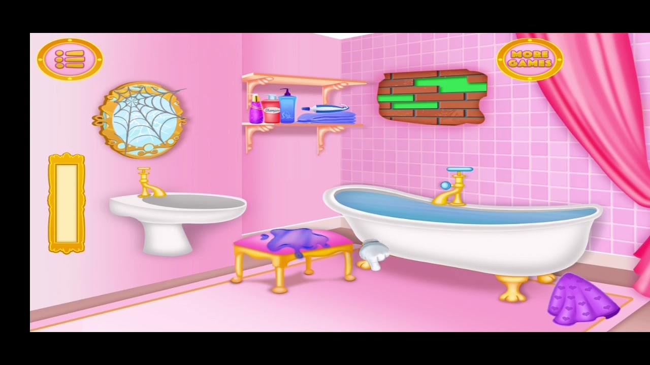 Princess House cleanup game part 2 | Happy Games