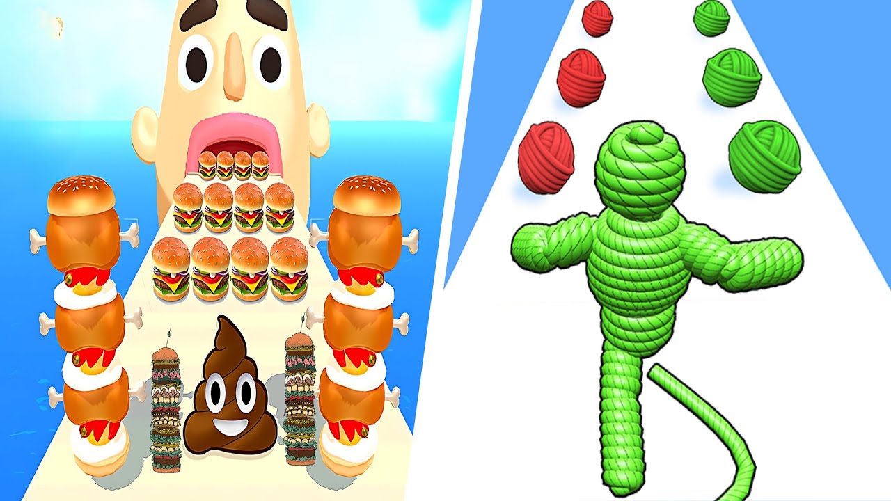 Sandwich Runner 🆚 Rope Man Run🌻🧿🌺🌈Max Levels Walkthrough Android IOS Update Gameplay 29999