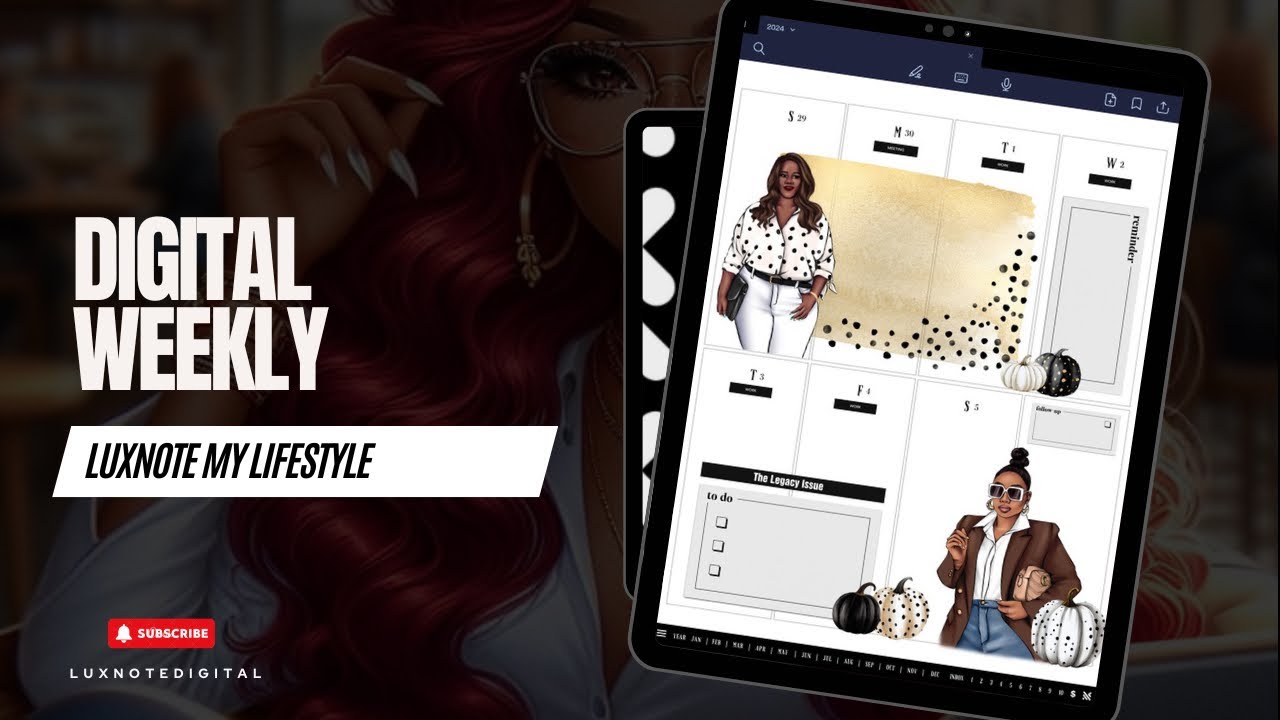 WEEKLY DIGITAL PLAN WITH ME | OCTOBER VIBES | LUXNOTE DIGITAL PLANNER ...
