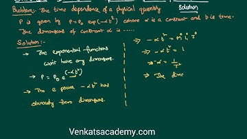 Limitations of Dimensional analysis on Exponential Function JEE and NEET