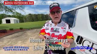 Lake Claiborne Fishing Report with Homer Humphreys