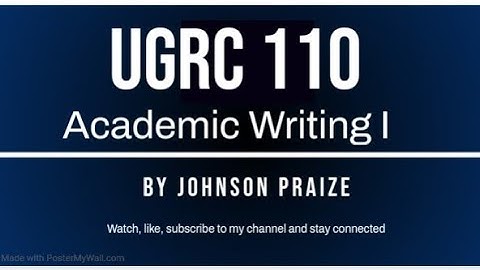 UGRC110 SESSION 2- READING TECHNIQUES AND SQ3R BY JOHNSON PRAIZE