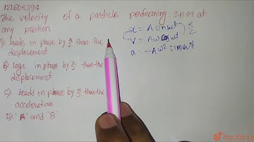 The velocity of a particle performing S.H.M. at any position