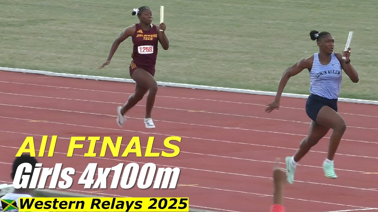 Girls 4x100m Relay Finals Sends Shockwaves | Edwin Allen | Holmwood Tech | St. Jago | Western Relays