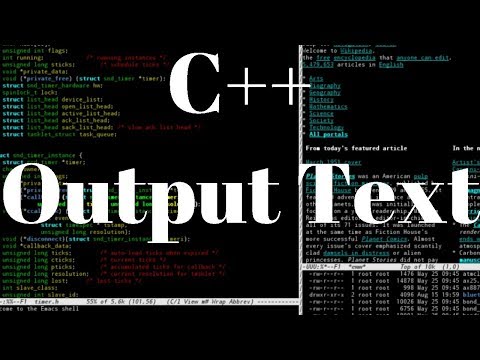 How to Output Text in C++ (2017)