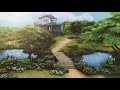 Japanese Countryside House 🌾🌼 || The Sims 4 || Speedbuild with Ambience Sounds