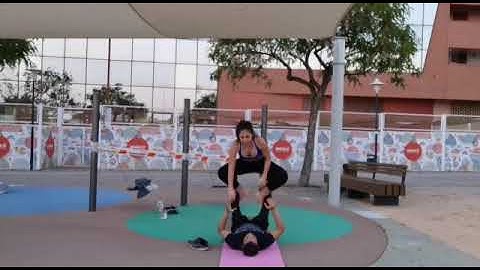 My Vane and I learning Acroyoga