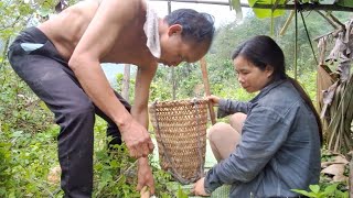 Havested bamboo shoots to sell at the market and bad people came to destroy the house