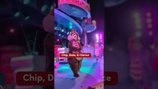 Characters At The Disneyland Holiday Dance Party In Tomorrowland