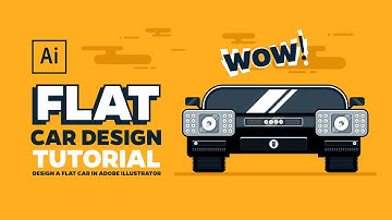 Flat Design in Adobe Illustrator Speed Art | Draw Flat Car Design #1