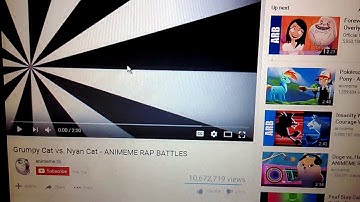 Reaction--   Grumpy cat vs Nyan cat--rap battle