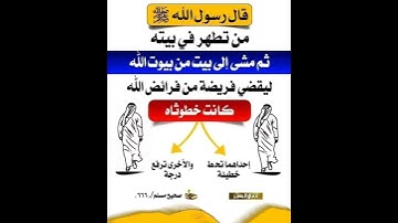 فضل الوضوء والمشي إلى المساجد #رسول_اللهﷺ #islam #إسلام #أذكار #quran #القرآن_الكريم #حدیث