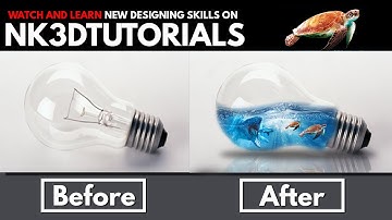 Photoshop Tutorial Hindi | Photo Manipulation | Water Splash in Bulb