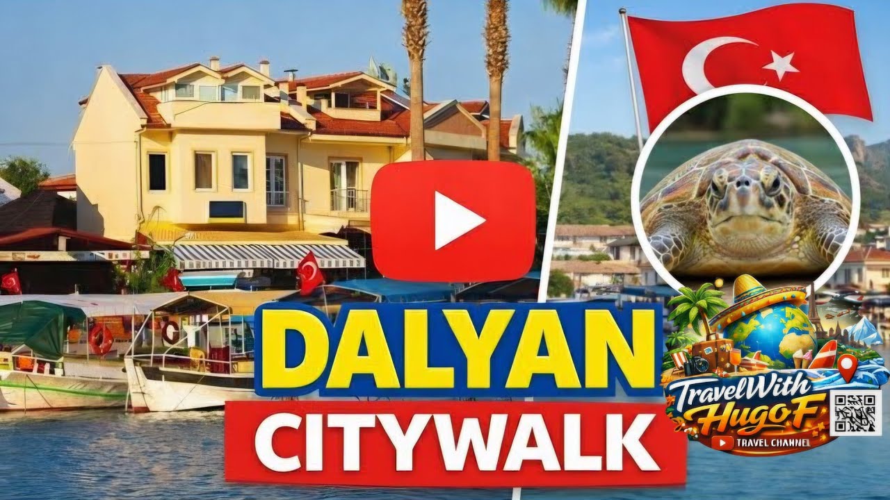 🇹🇷 Dalyan Center full 4k Citywalk 