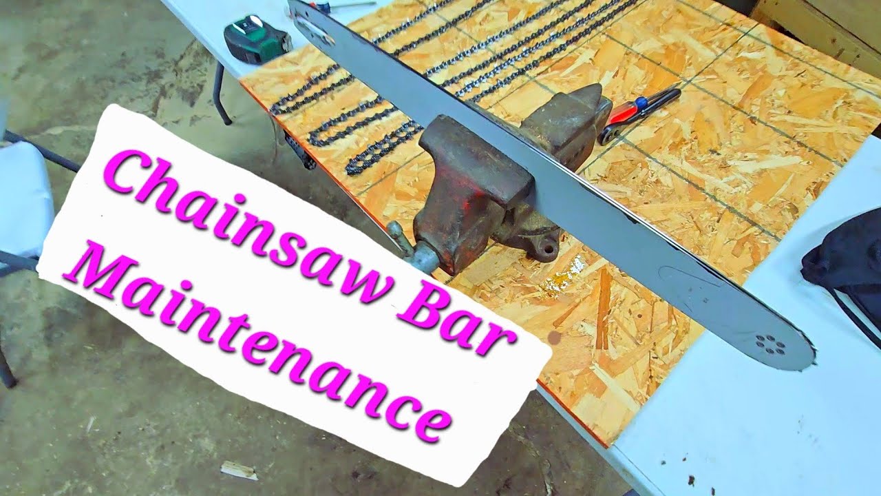 Chainsaw Bar Maintenance - YouTube