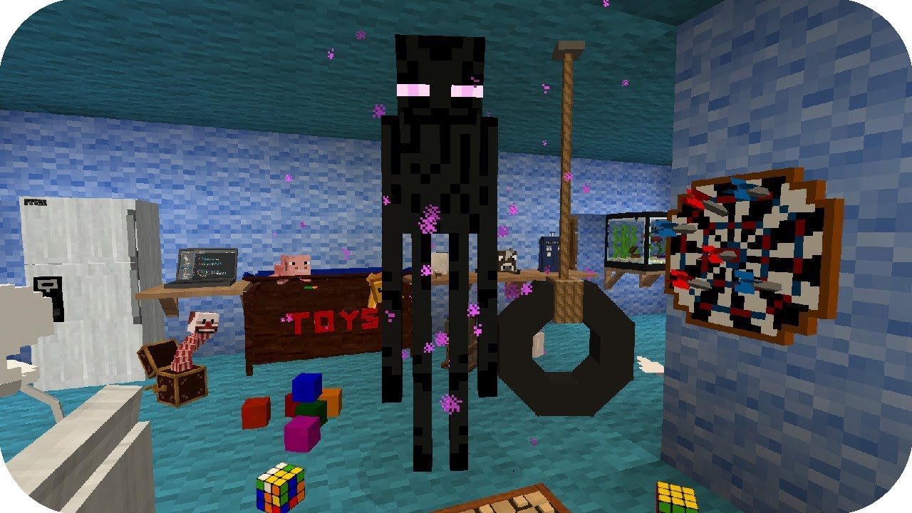 Boneco Minecraft Vanilla Enderman + Parte Do Portal - Alfabay