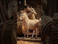 Hard Work &amp; Art: Full Size Zebra From Wood.#ShortsVideo#YouTubeShorts#WoodenArt
