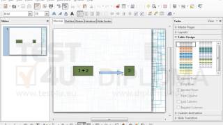 Insert an arrow pointing to the right between the two text boxes. Make sure the arrow is center...