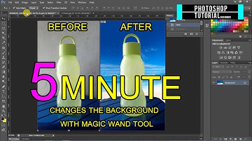 Photoshop Tutorial For Beginner Chapter #11# Changes Background Using Magic Wand Tool
