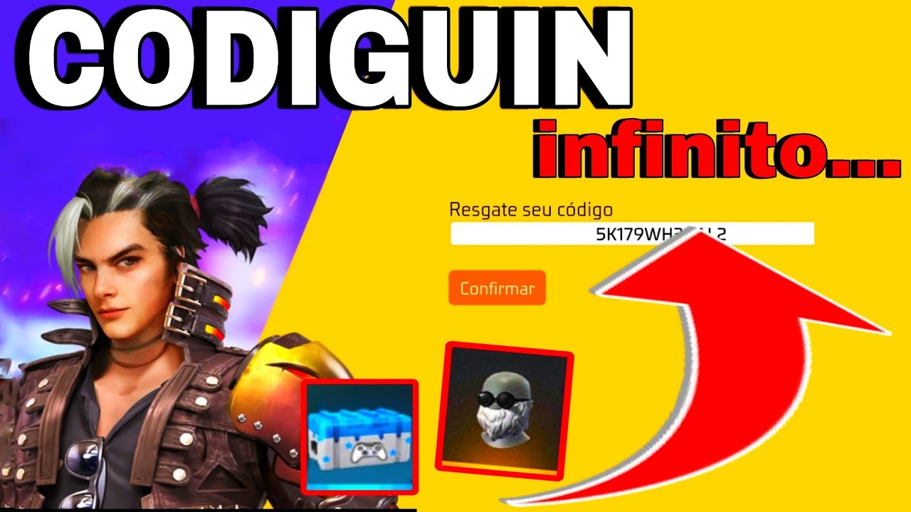 NOVO CODIGUIN INFINITO FREE FIRE! COMO PEGAR O NOVO CODIGUIN ( BARBINHA )  Entre OUTROS 