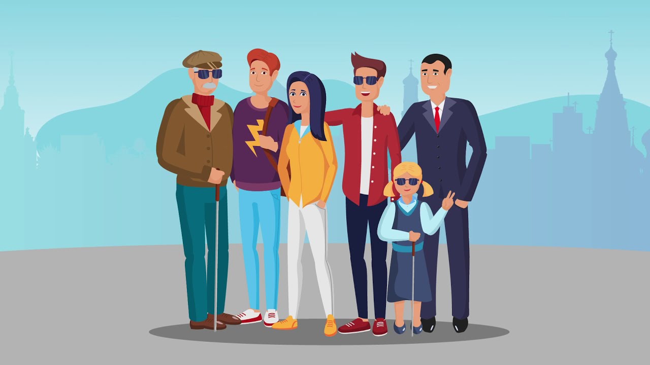 Как правильно вести себя, общаясь с людьми с незрячими людьми - YouTube