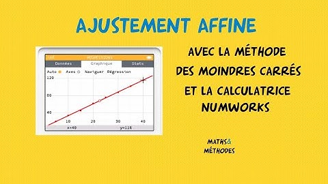 Ajustement affine moindres carrés avec la calculatrice Numworks