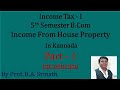 Income From House Property in Kannada PART 1 - INTRODUCTION (By Srinath Sir)