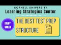 Study skills  the best test prep structure