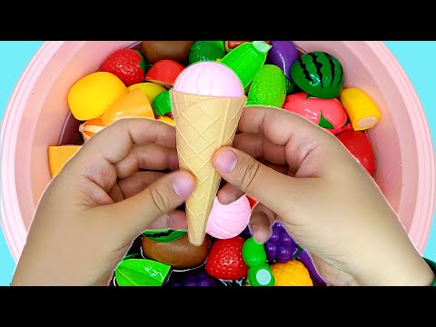 Toy Fruits and Vegetables play on water - ผักและผลไม้เล่นบนน้ำ