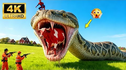 Brave Heroes Save Innocent Mother Cow From Giant Python