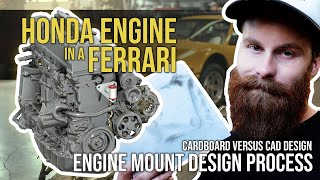 Career Overview Ferrari 308 GTBi with a Honda K24 Turbo: Engine Mount Design Processes - Ep. 8